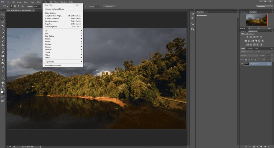 Filters in Photoshop