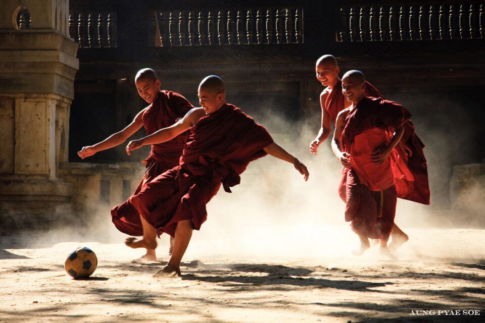 Monks at Play - Bagan