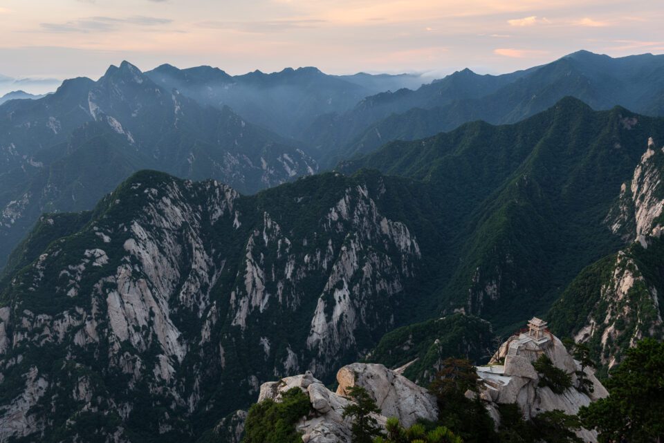 I took this photo from Huashan mountain. It includes the Chess Pavilion at the bottom right.