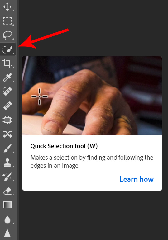 Photoshop quick selection tool