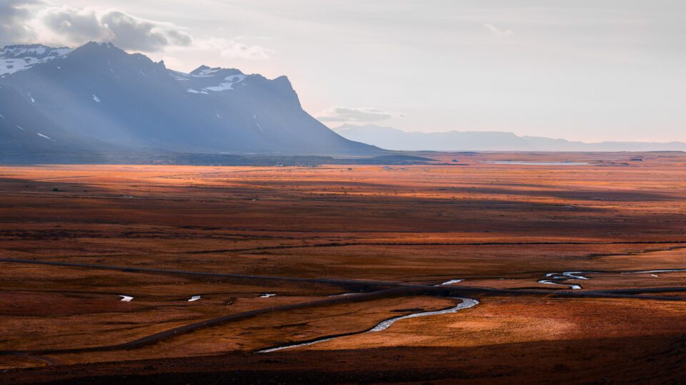 Landscape photo of a river valley in Iceland