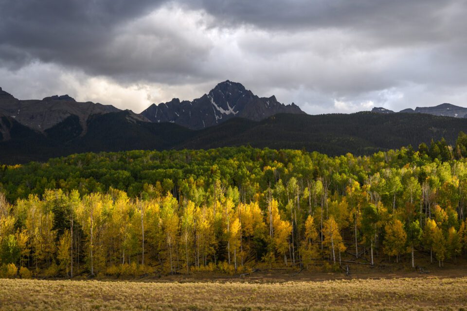 I took this landscape photo with the Nikon Z7 after using the camera for about one year. It shows Mount Sneffels in Colorado during the fall colors.