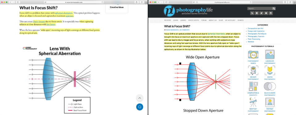 ExpertPhotography Focus Shift Article Duplication