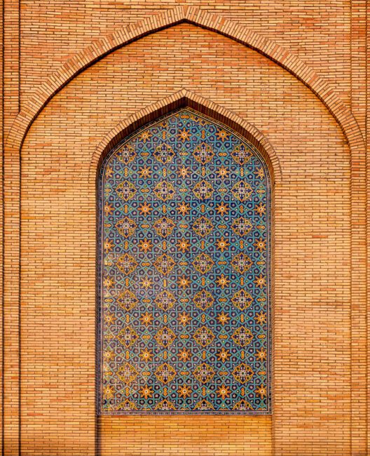 One of the walls of the Khast Imam Complex