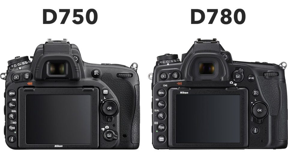 Nikon D750 vs D780 Rear Control Layout