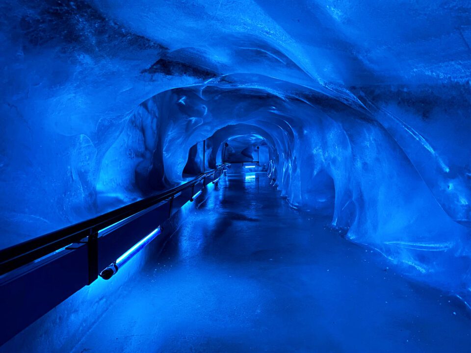 Inside a Glacier in Switzerland