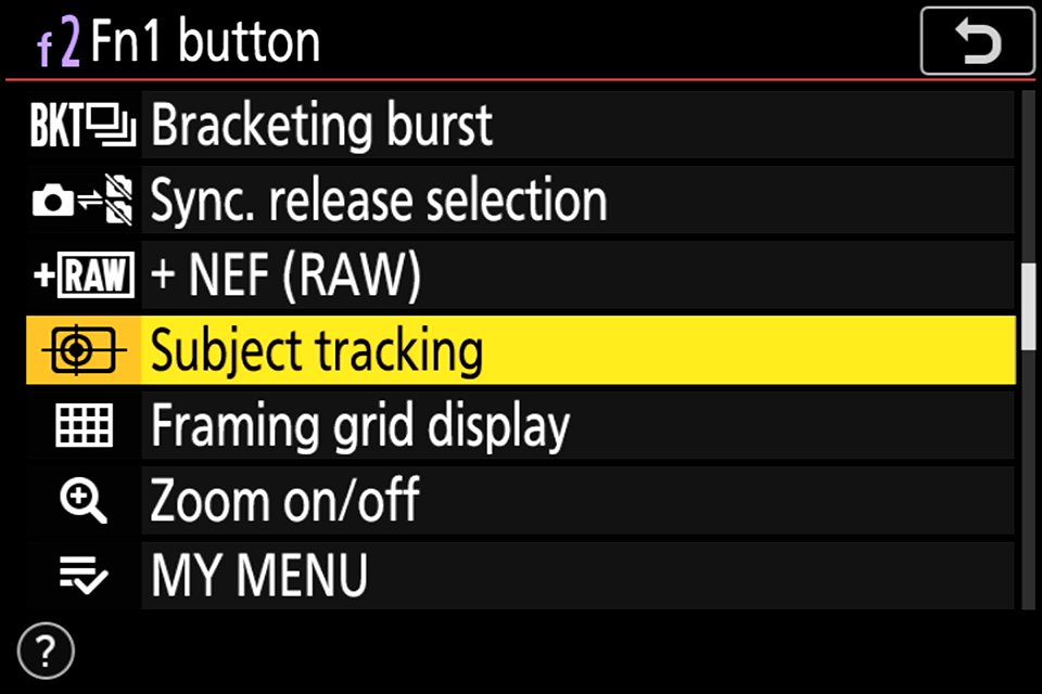 Function Button Subject Tracking Assignment