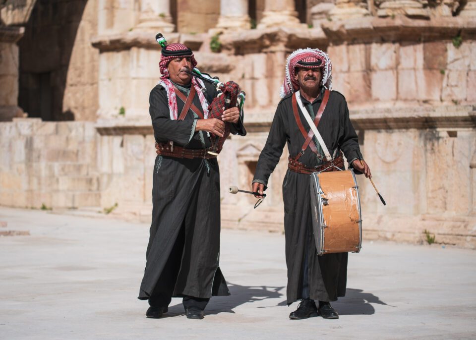 Two Musicians at Jerash, Jordan
