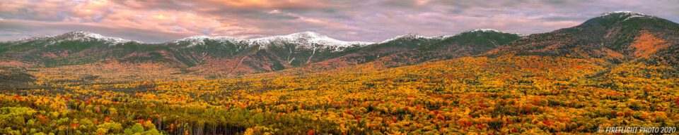 First Snow and Stunning Fall Foliage Colors Mount Washington NH