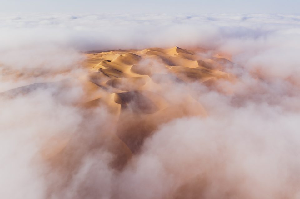 3 Cropped Foggy Desert Drone Photo