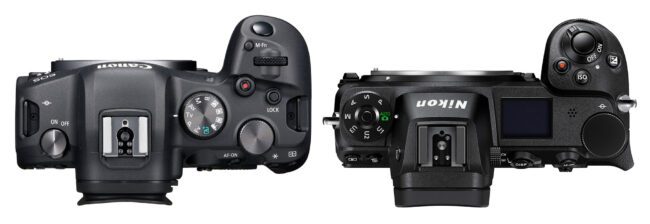 Canon EOS R6 vs Nikon Z6 Top