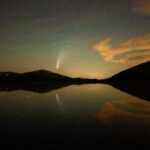 Comet NEOWISE reflected in a lake