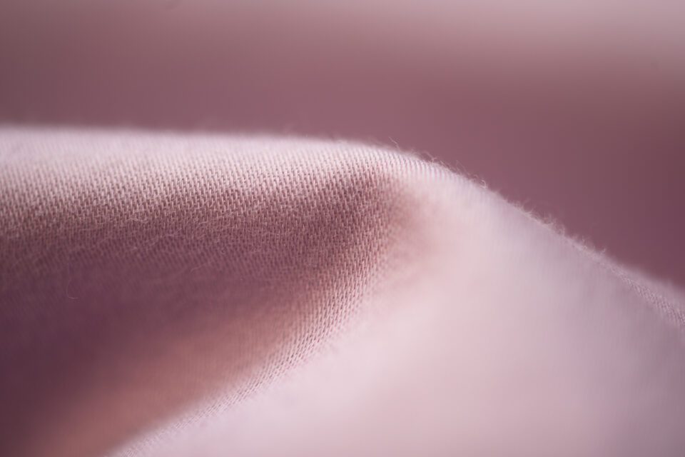 Fabric macro photo with gentle lighting