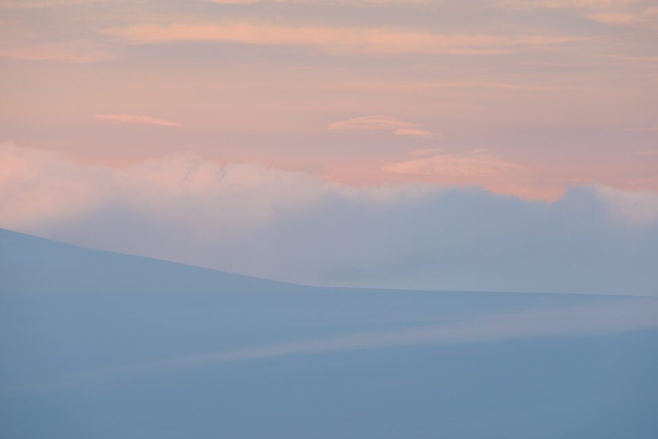 Minimalist mountain with smooth texture