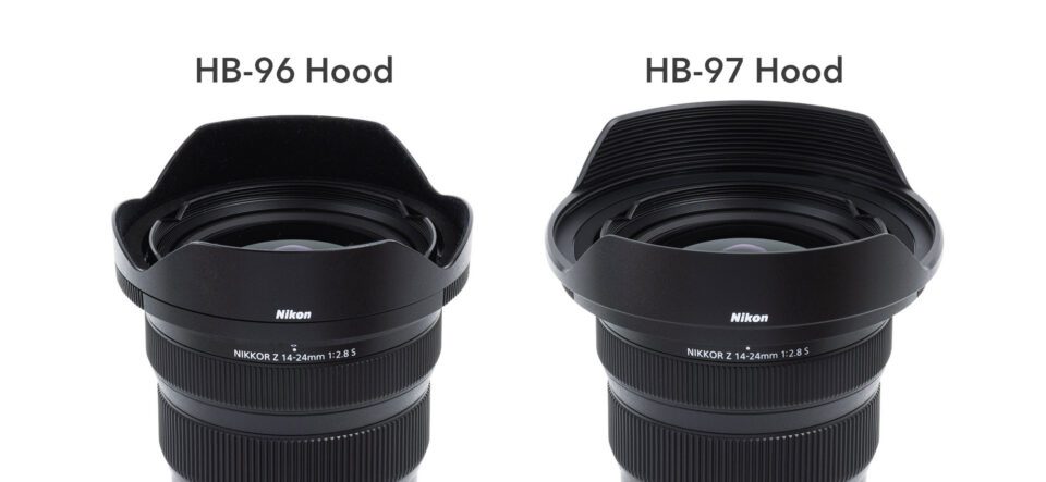 Lens Hood Comparison Nikon Z 14-24mm f2.8 HB-96 HB-97