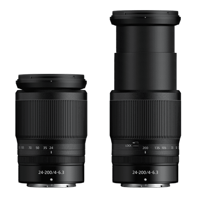 Nikon Z 24-200 mm de longueur à 200 mm