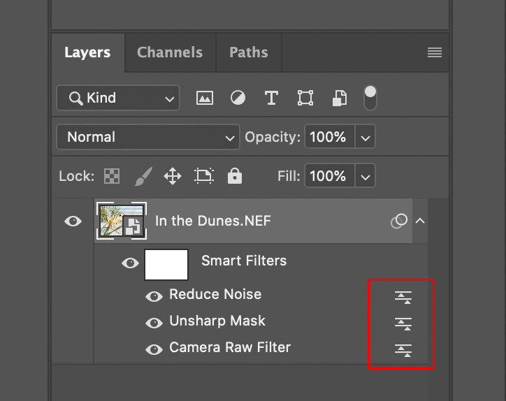 Smart Filter Blend Mode Icon