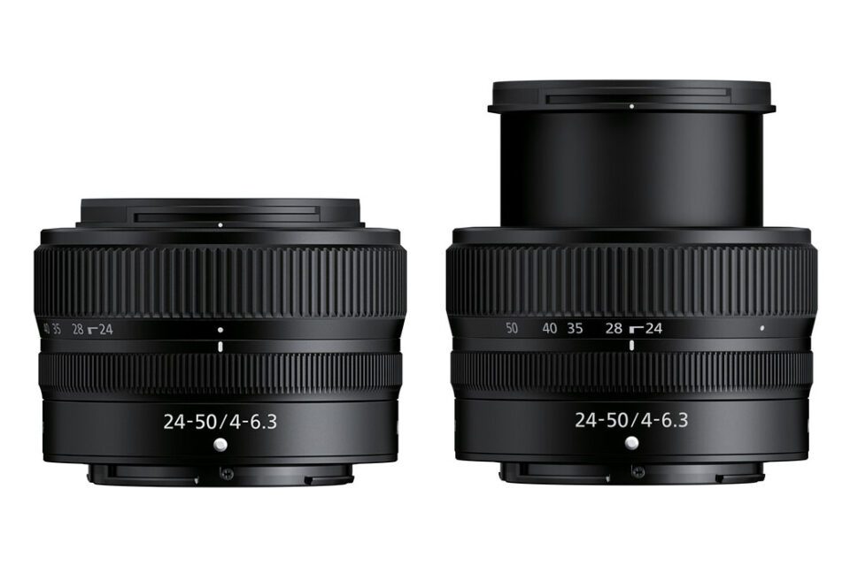 Nikon Z 24-50mm f4-6.3 Size Comparison