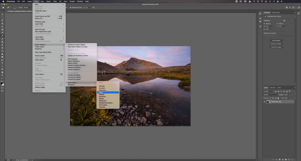 How to Image Average in Photoshop