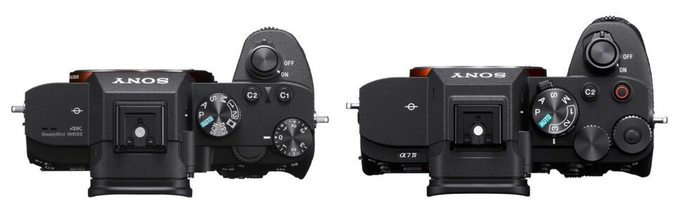 Sony A7 III vs Sony A7 IV Top View