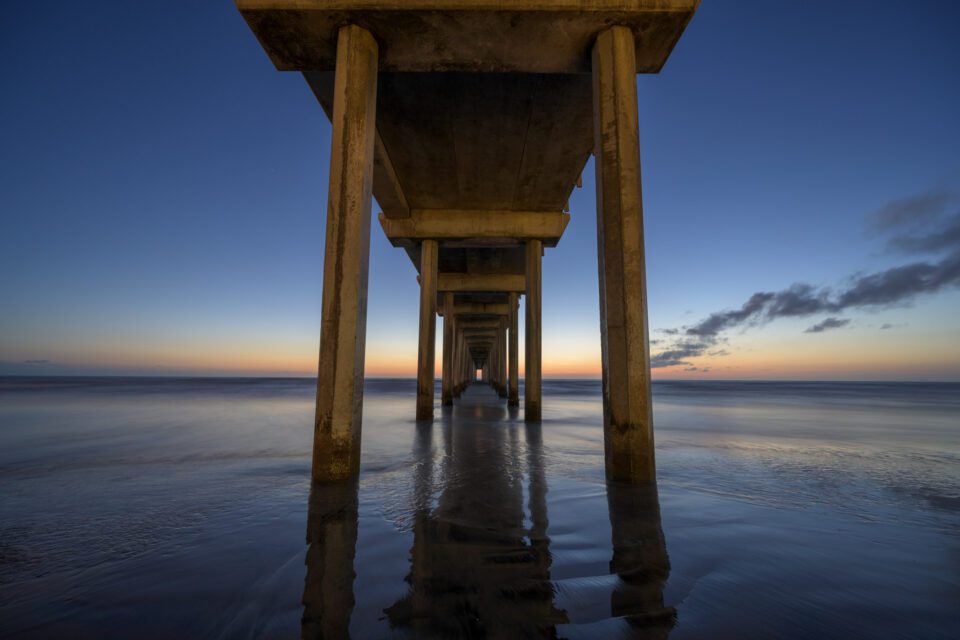Long Exposure of a Pier at Sunset