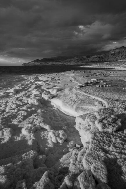 Dead sea landscape photo black and white version