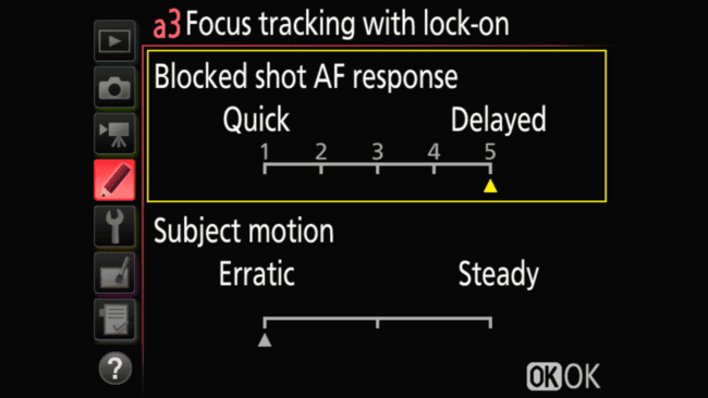 a3 Focus tracking with lock-on
