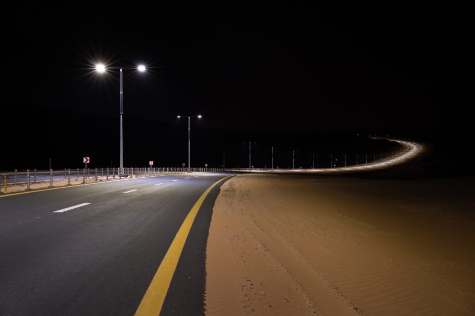 Street at night in color