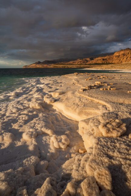 Vertical landscape dead sea color photo