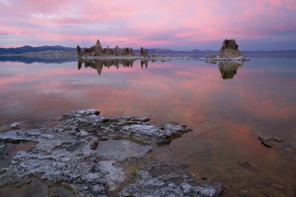 Beautiful Sunset Mono Lake California Pink Colors
