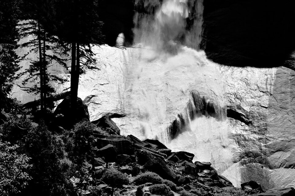 Nikon Z MC 105mm f2.8 VR S Macro Lens Sample Photo Waterfall Abstract Black and White