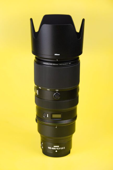 Nikon Z 100-400mm f4.5-5.6 VR S with lens hood