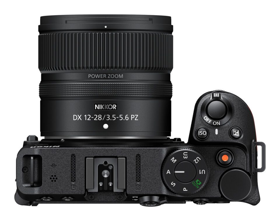 Nikon Z DX 12-28mm f3.5-5.6 PZ VR Top View on Camera