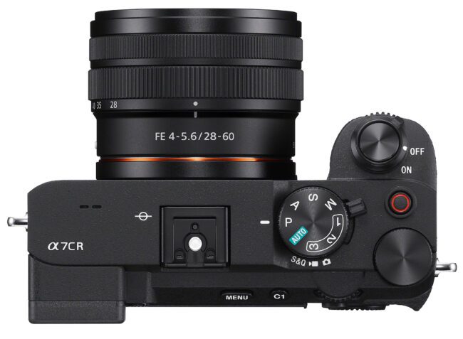 Sony a7CR Top Panel Button Control Layout Official Product Photo