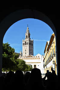 DSC 6271 tourists photograph La Giralda de Sevilla Spain